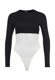 Боди MISSGUIDED, цвет: белый, черный. Артикул: MI033EWCMP19. Женская одежда / Нижнее белье и одежда для дома / Боди